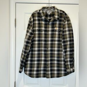 Carhartt Original Fit Shadow Plaid Flannel Shirt Men's Size XL